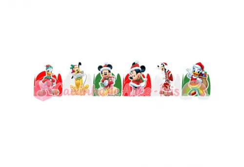 100 Forminhas / Toppers: Mickey Natal