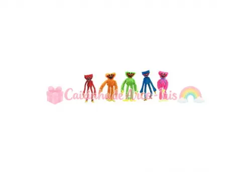 100 Mini Apliques 3,5cm: Huggy Wuggy