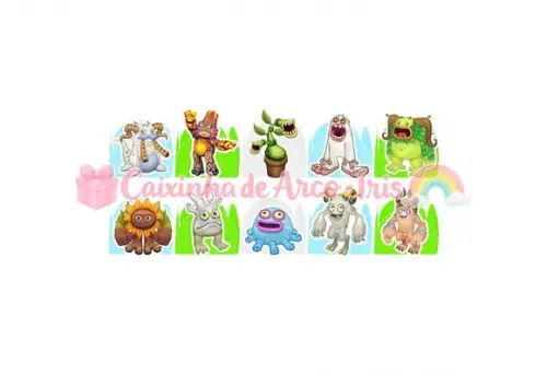 100 Forminhas / Toppers: My Singing Monsters