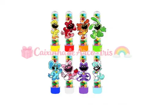 Tubetes com Apliques 3d: Smiling Critters