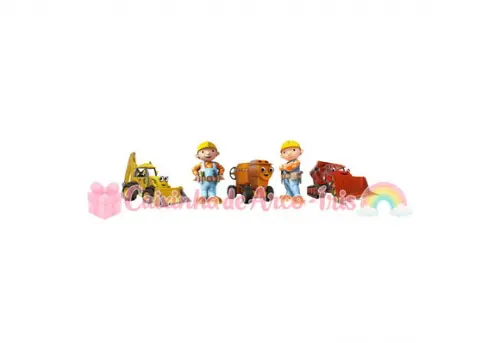 100 Mini Apliques 3,5cm: Bob, o Construtor