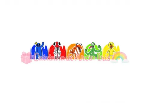 100 Forminhas / Toppers: Rainbow Friends