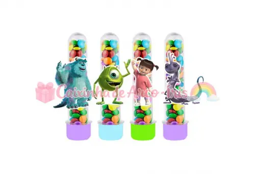 Tubetes com Apliques 3d: Monstros Sa