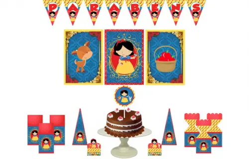 Kit Festa - Branca de Neve Cute