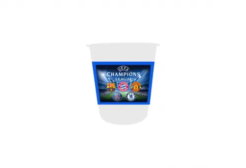 10 Baldes de Pipoca Branco - Champion League