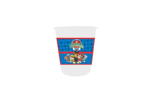 10 Baldes de Pipoca Branco - Patrulha Canina