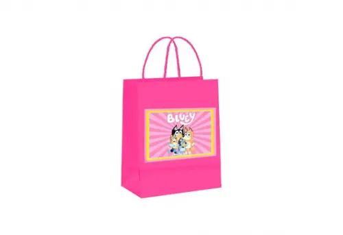10 Sacolinhas Rosa Pink - Bluey Menina