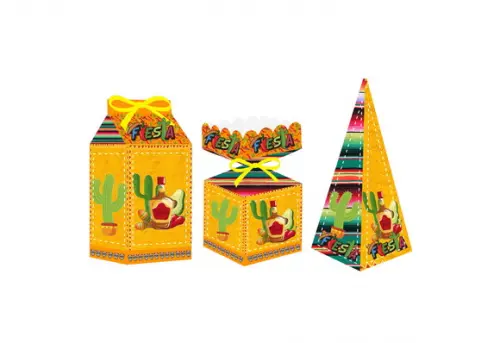 Caixa Milk / Meia Bala / Pirâmide - Festa Mexicana