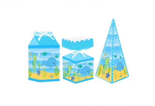 Caixa Milk / Meia Bala / Pirâmide - Fundo do Mar Menino