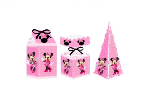 Caixa Milk / Meia Bala / Pirâmide - Minnie Rosa