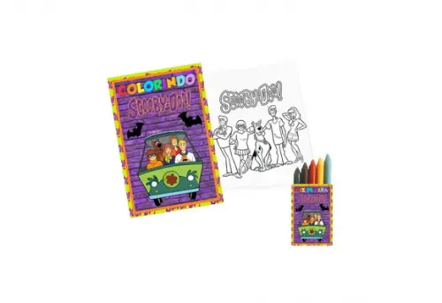 Livro de Colorir com Giz de Cera - Scooby-doo