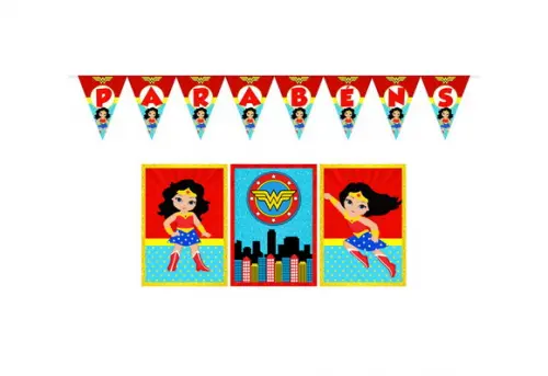 Bandeirola / Pôsteres - Mulher Maravilha Cute