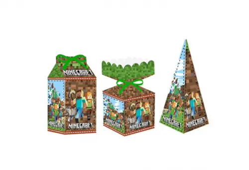 Caixa Milk / Meia Bala / Pirâmide - Minecraft