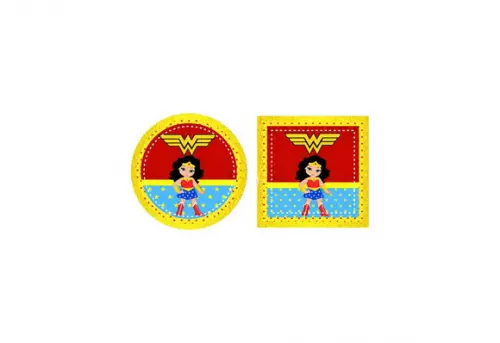 Adesivo 5x5cm - Mulher Maravilha Cute