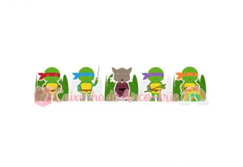 100 Forminhas / Toppers: Tartarugas Ninja