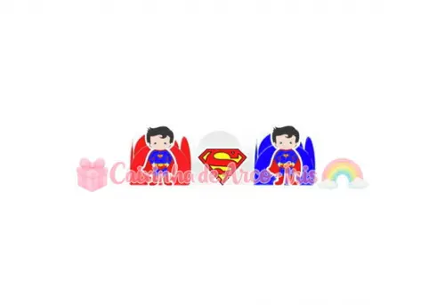 100 Forminhas / Toppers: Superman Super Homem