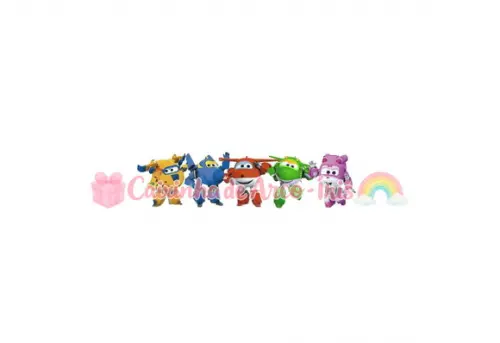 100 Mini Apliques 3,5cm: Super Wings