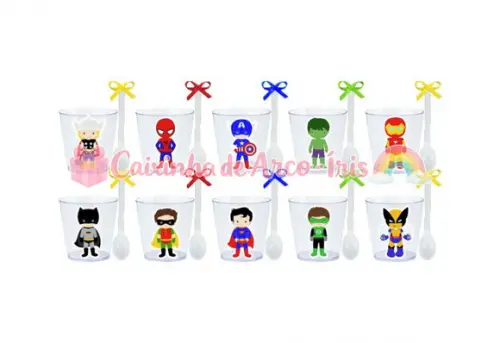 Copinhos com Colherzinhas: Super-heróis Cute