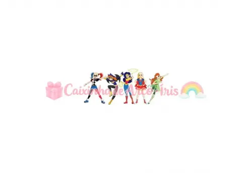 100 Mini Apliques 3,5cm: Super Hero Girls