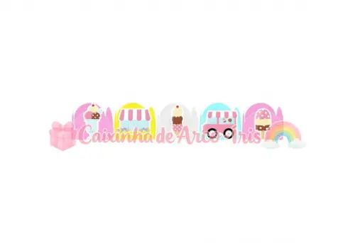 100 Forminhas / Toppers: Sorveteria