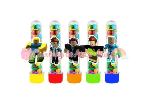 Tubetes com Apliques 3d: Roblox Menino