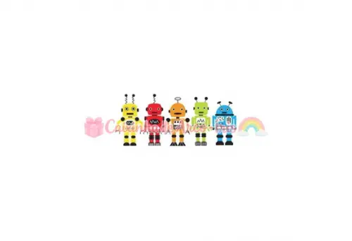 100 Mini Apliques 3,5cm: Robôs