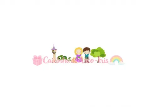 100 Mini Apliques 3,5cm: Rapunzel Cute