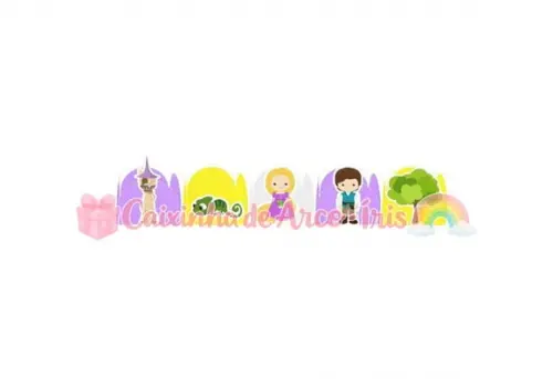 100 Forminhas / Toppers: Rapunzel Cute
