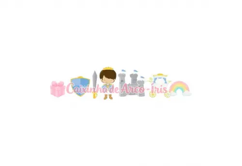 100 Mini Apliques 3,5cm: Príncipe Realeza