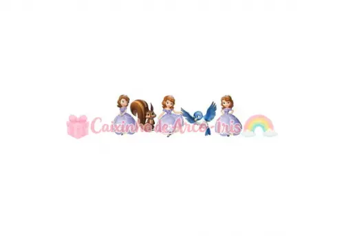 100 Mini Apliques 3,5cm: Princesa Sofia