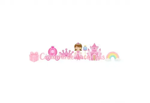 100 Mini Apliques 3,5cm: Princesa Realeza