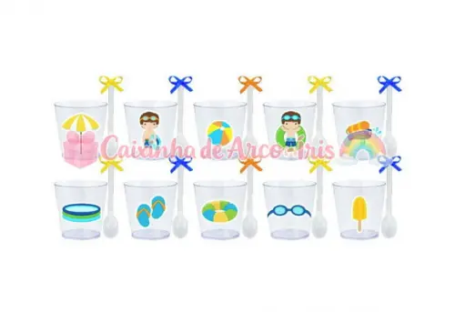 Copinhos com Colherzinhas: Pool Party Menino