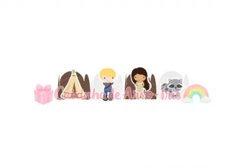 100 Forminhas / Toppers: Pocahontas Cute