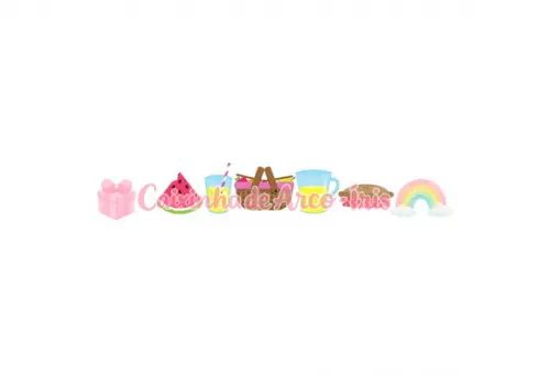 100 Mini Apliques 3,5cm: Picnic