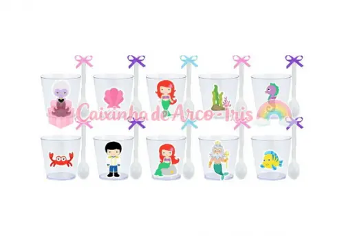 Copinhos com Colherzinhas: Pequena Sereia Cute