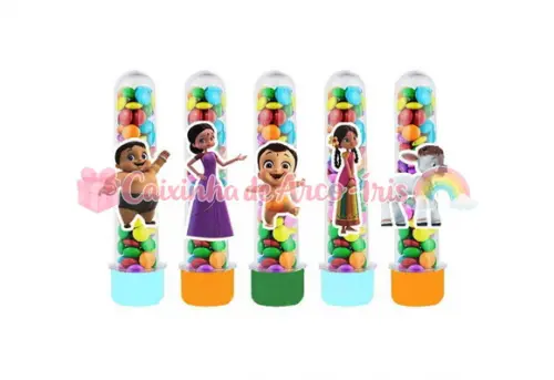 Tubetes com Apliques 3d: Pequeno Poderoso Bheem