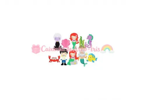 100 Mini Apliques 3,5cm: Pequena Sereia Cute