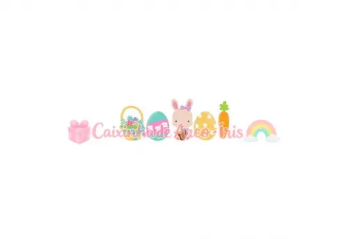 100 Mini Apliques 3,5cm: Páscoa Menina