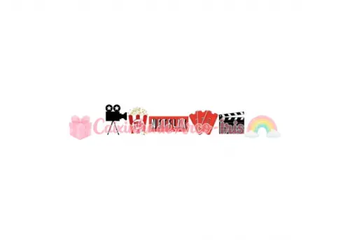 100 Mini Apliques 3,5cm: Netflix