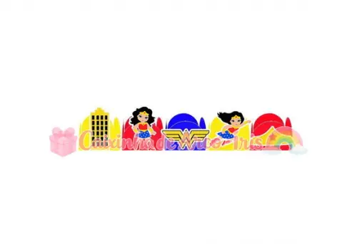 100 Forminhas / Toppers: Mulher Maravilha Cute