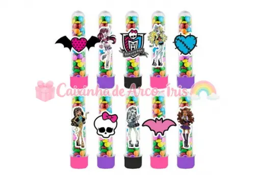 Tubetes com Apliques 3d: Monster High