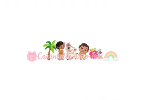 100 Mini Apliques 3,5cm: Moana Baby