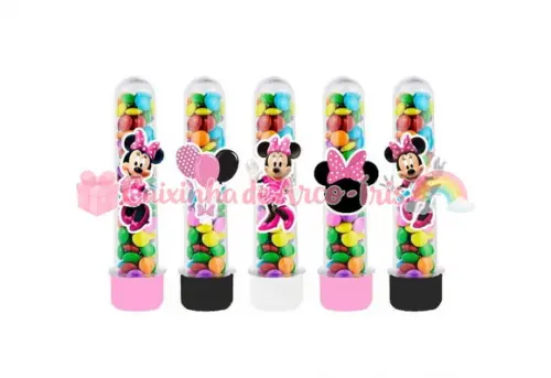 Tubetes com Apliques 3d: Minnie Rosa