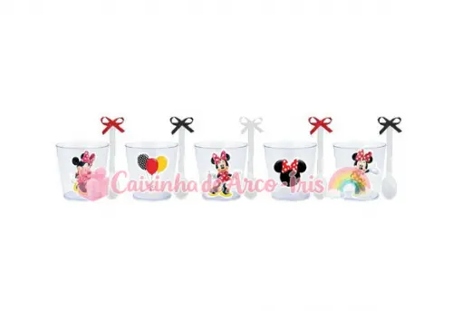 Copinhos com Colherzinhas: Minnie Vermelha