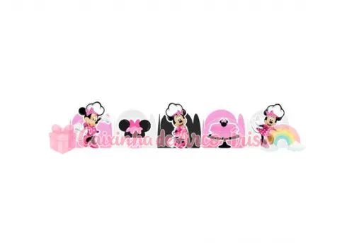 100 Forminhas / Toppers: Minnie Confeiteira