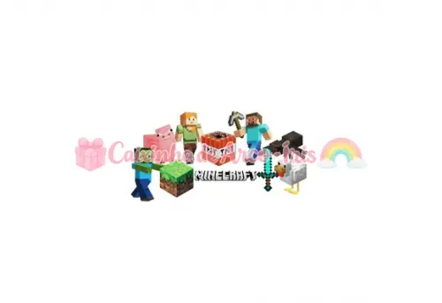100 Mini Apliques 3,5cm: Minecraft