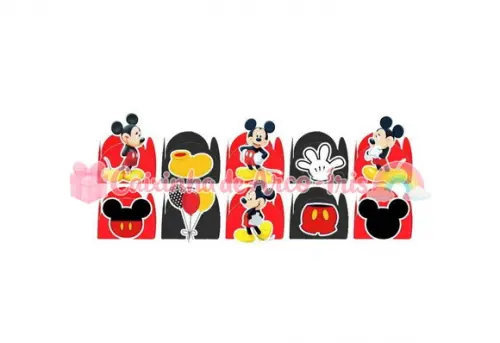 100 Forminhas / Toppers: Mickey Mouse