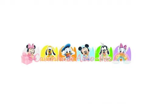 100 Forminhas / Toppers: Mickey Baby