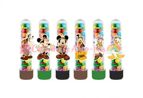 Tubetes com Apliques 3d: Mickey Safari