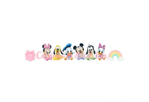 100 Mini Apliques 3,5cm: Mickey Baby